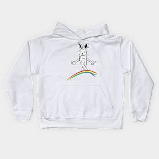 walking on the rainbow Kids Hoodie